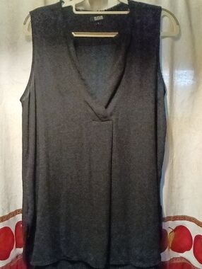 Women's A.N.A  Black Sleeveless V-Neck Women's Top